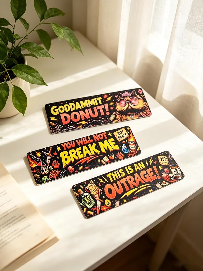 DCC Bookmark 3Pcs Funny Dungeon Book Crawler Reading Carl Merch for Book Game Lovers
