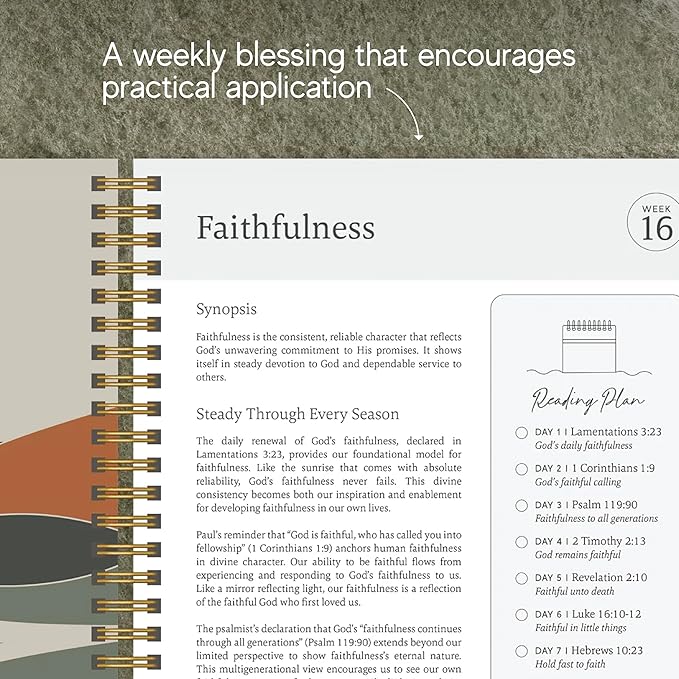 Official Spiral Bible® The Bible in a Year | 52 Week Guided Bible Study & Daily Reading Plan | Spiritual Companion & Journal for Adults & Teens | 8.5" x 11" Notebook | Mountains