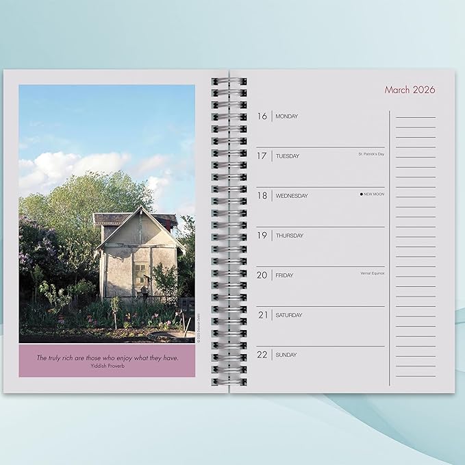 Simplicity 2026 Weekly & Monthly Planner, 16-Month Calendar with Artistic Nature Photography and Inspirations for Mindful Living by Deborah DeWit, September 2025 – December 2026, 6″ × 9″