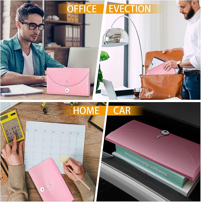 Nicecho Receipt Coupon Organizer, 13 Pockets Small Accordion File Organizer with Labels for Receipt Cards, Bill Business, Coupons Storage, 10.2X 5.1 Inches
