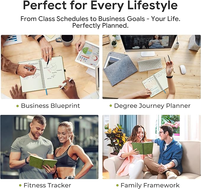 2026-2027 Planner, Daily Weekly Monthly Academic Planner, 18 Months Spiral Bound Agenda, 6.5"x 8.5", Vertical Layout, Calendar Planner, Vegan Leather Soft Cover,Sky Blue