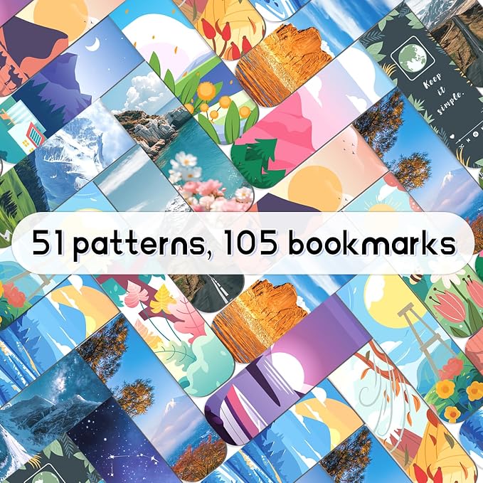105 PCS Magnet Bookmark Clips，Bookmarks for Reading Women & Men，Cute Page Markers ，Christmas Gifts & Teacher Gifts