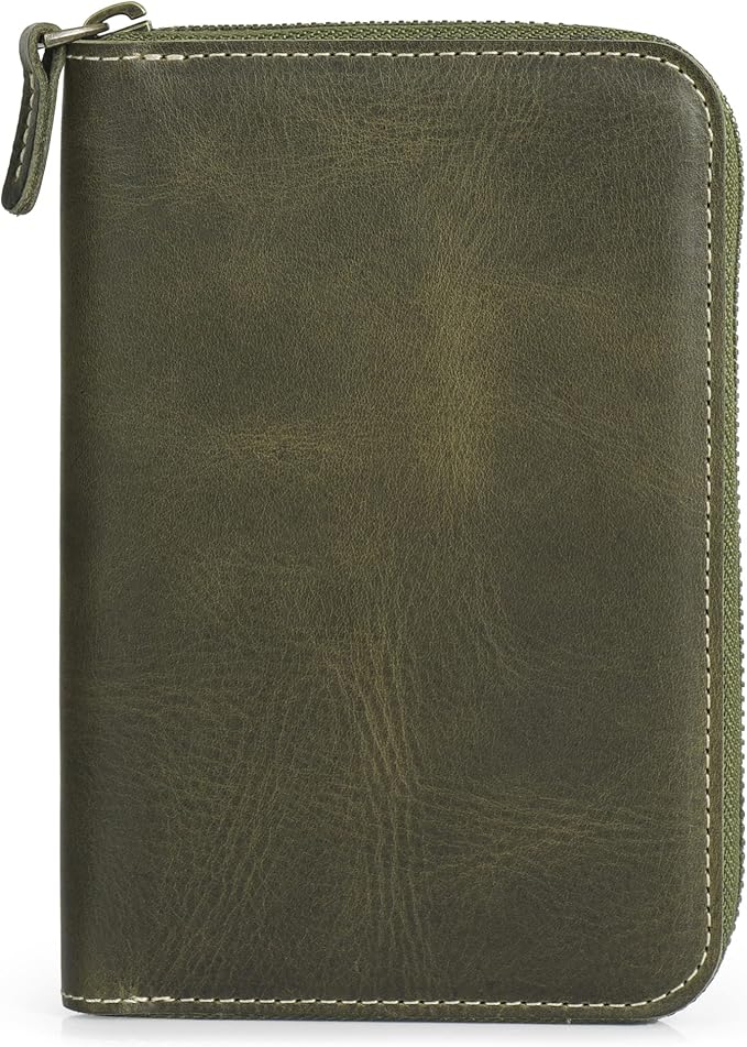 Londo Genuine Leather Padfolio – Portfolio Folder with Pencil Holder, Notepad & Zipper Closure for Business, Office & Travel