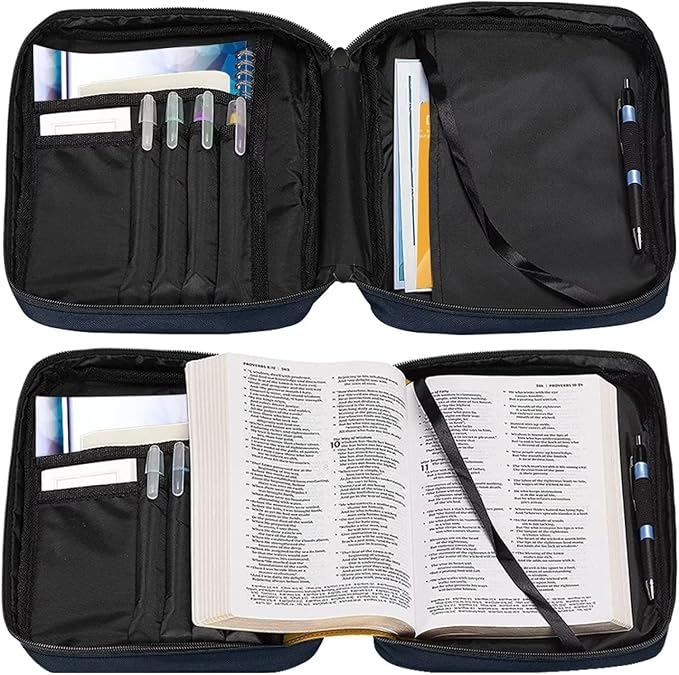Suobstales Deer Bible Covers for Women Men Bible Case Camo American Flag Bible Bag Bible Accessories with Handle and Zippered Pocket Bible Tote Bag for Kids