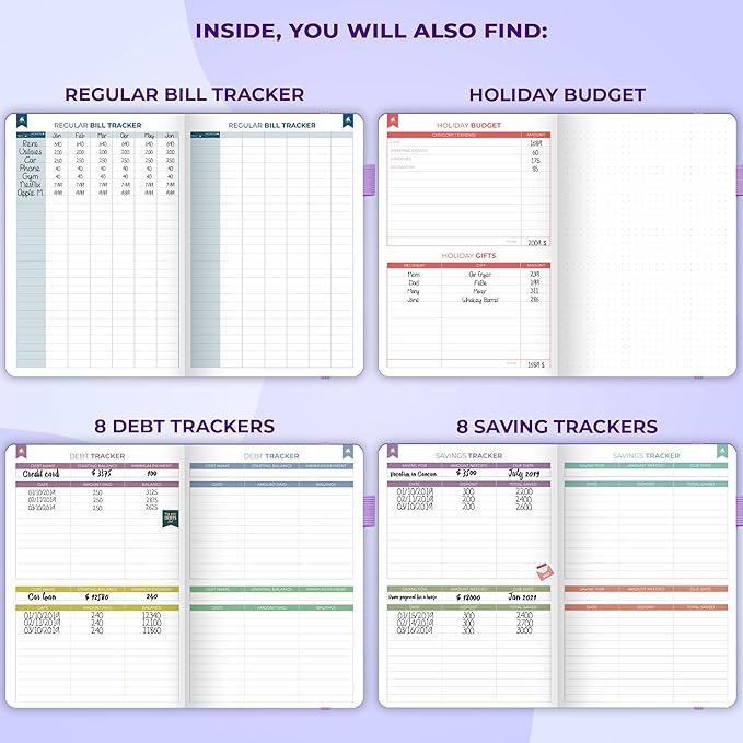 Clever Fox Budget Book 2.0 – Simple Budgeting Planner for Beginners – Financial Notebook with Money Spending, Debt & Bill Tracker (Lavender)