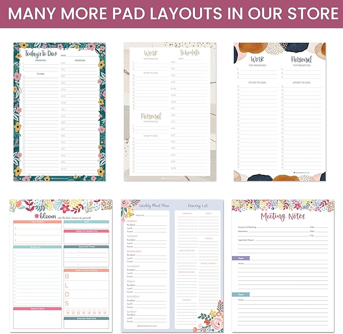 bloom daily planners Color Blocked Weekly To Do List Notepad with 80 Tear Off Sheets - Undated Weekly Planner Pad for Work, School, Home - 6” x 9” - Rainbow Sorbet