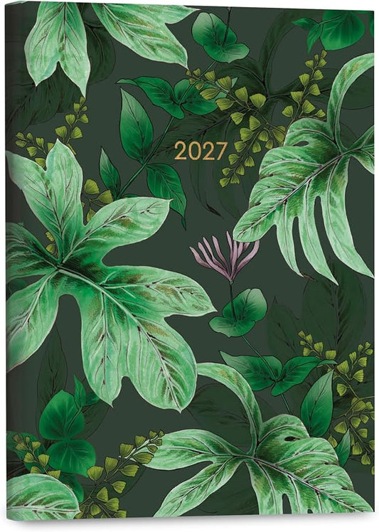 High Note 2027 Planner, 17-Month Weekly & Monthly Flexible Cover Calendar Book with Goal & Project Planning Pages, August 2026 – December 2027, 5.75" x 7.5", Greenery