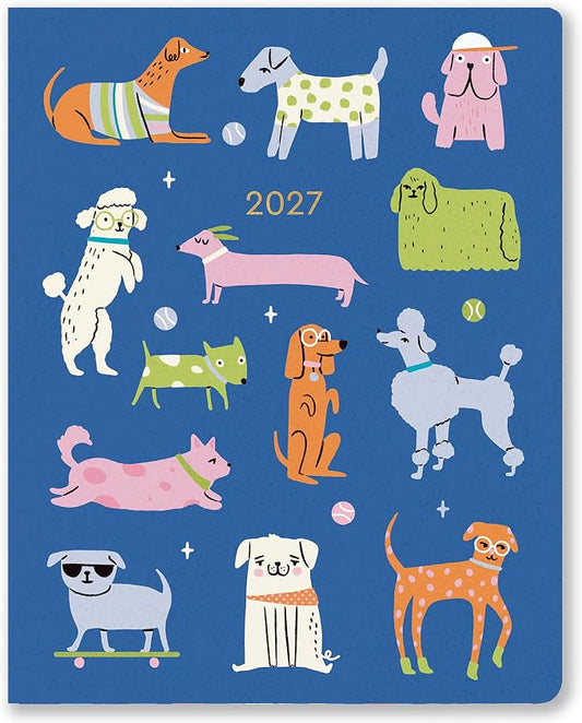 High Note 2027 Monthly Planner, 17-Month Planner: August 2026 – December 2027, 7.75" x 9.75", Furry Friends with Flexible Cover, Gold Foil, Project & Goal Planning Pages