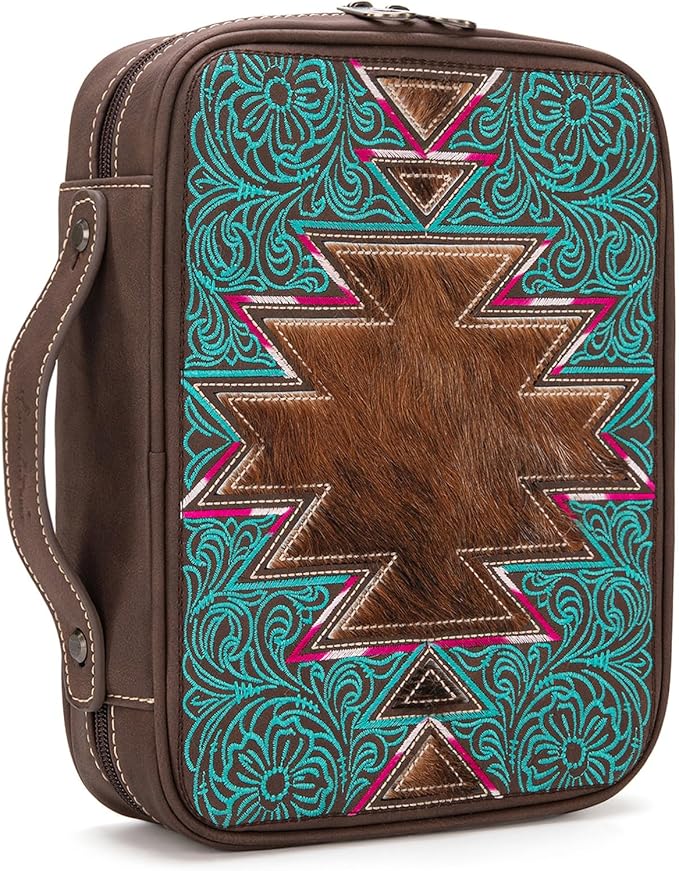Montana West Western Style Embroidered Bible Covers for Women Men Book Carrying Case Church Bag Outdoor Bible Protective