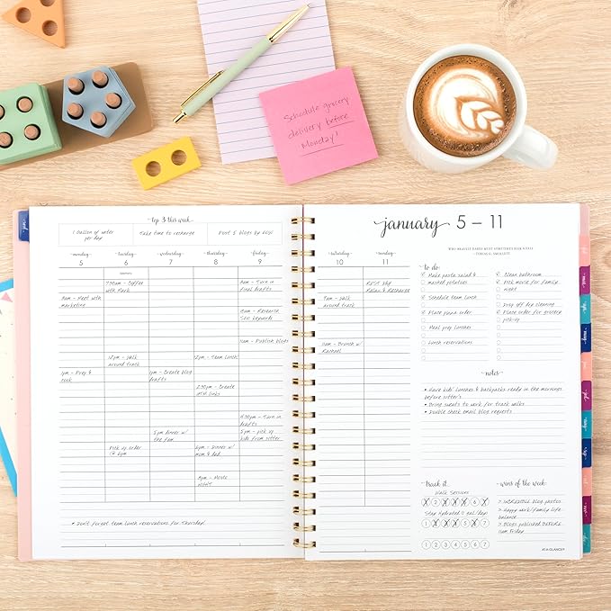 AT-A-GLANCE 2026 Planner, Weekly & Monthly, 8.5" x 11", Large, Harmony, Sunset Coral (1099-905-27-26)