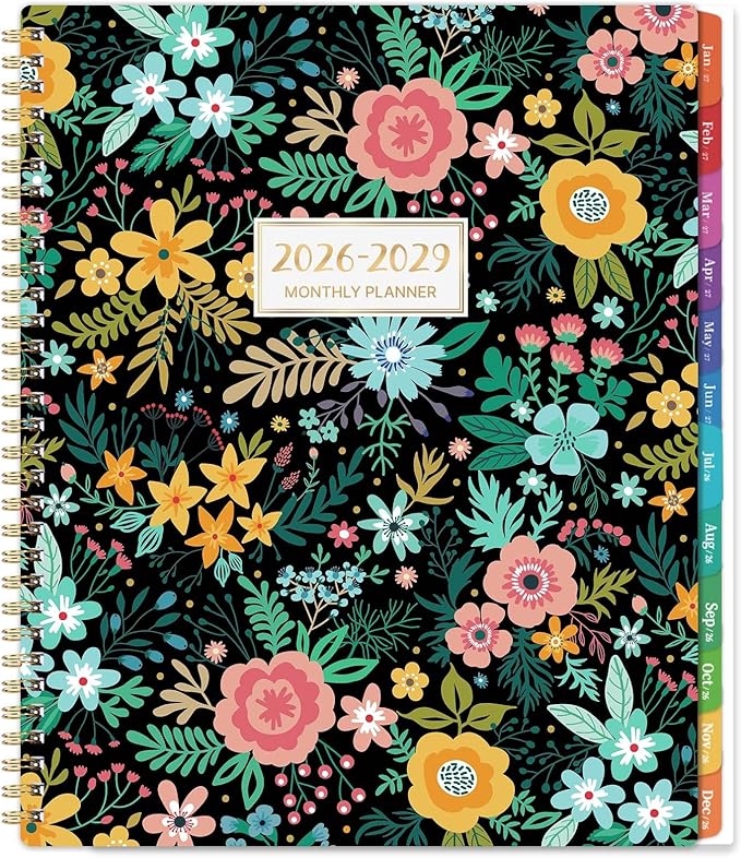 2026-2029 Monthly Planner/Calendar - 3 Year Planner 2026-2029 - July 2026 - June 2029, 9'' x 11'', 3 Year Calendar Planner 26-29, 36 Months, Colorful Tabs, Inner Pocket, Notes Pages, Great for School Work Home Long-Term Planning