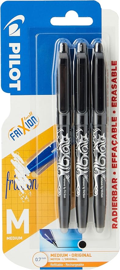 Pilot Frixion Erasable Rollerball Pen - Black Triple