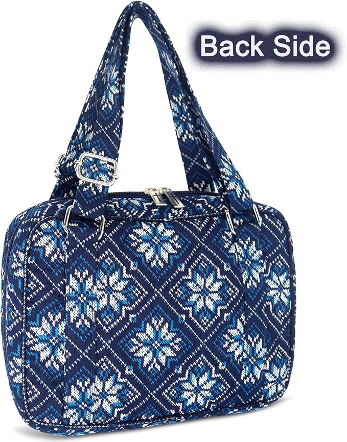 Bible Cover for Women with Adjustable Straps, Extra Large Study Bible Carrying Case Bag with Zip Pocket, 11.3x8.3x2.7 Inches