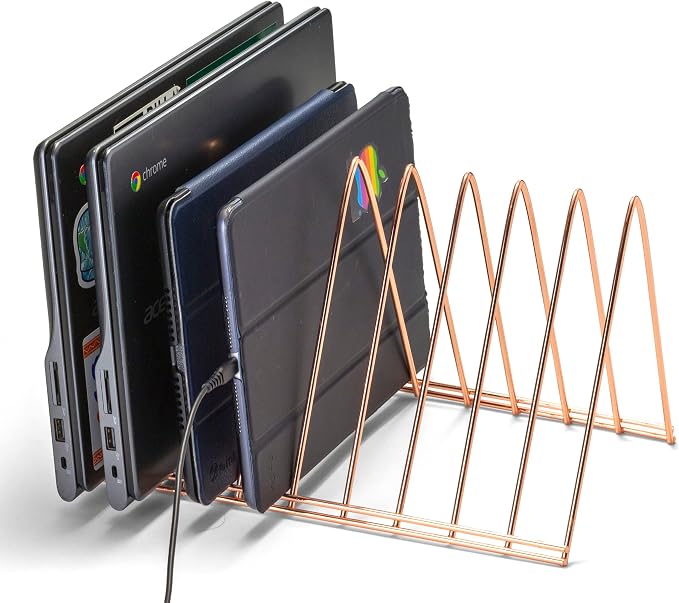 Officemate Triangular Wire File Sorter, Rose Gold (93151)