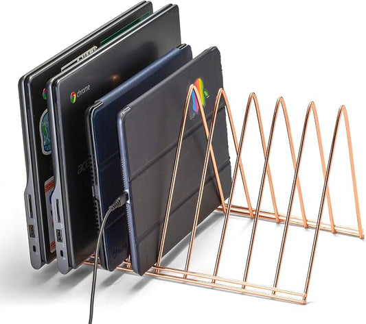 Officemate Triangular Wire File Sorter, Rose Gold (93151)