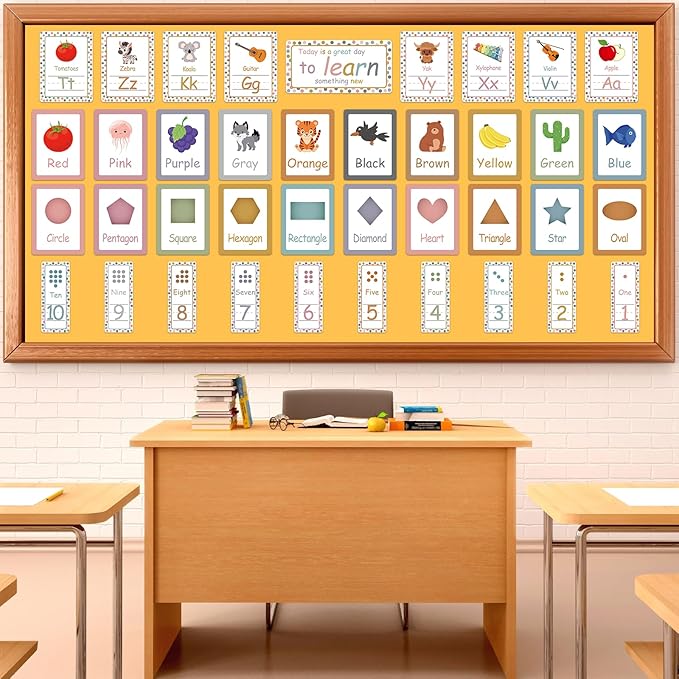 Golden Sun Yellow Bulletin Board Paper Roll Yellow Bulletin Board Background Paper Back to School Classroom Decor Poster for Art Craft DIY Projects Home Office Classroom Party Supplies 17.7in x 20ft