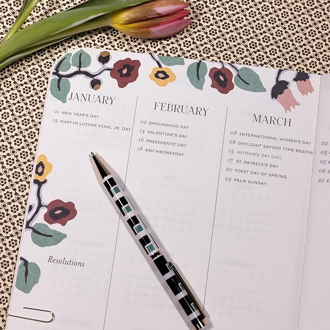 AMÉLIN ARCHIVE 2026 Monthly Agenda, Dated January 2026-December 2026, Monthly Planner with Notes Pages, Cloth Bound, Stitched Spine (Bloomsbury)