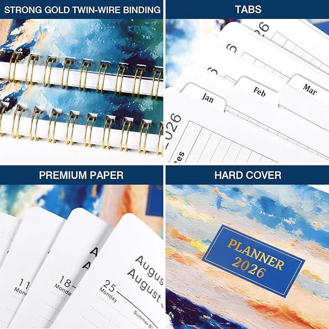 2026 Planner - 2026 Planner Weekly and Monthly, Jan. 2026 - Dec. 2026, 8.5" x 11" with Functional Pages, Flexible Cover