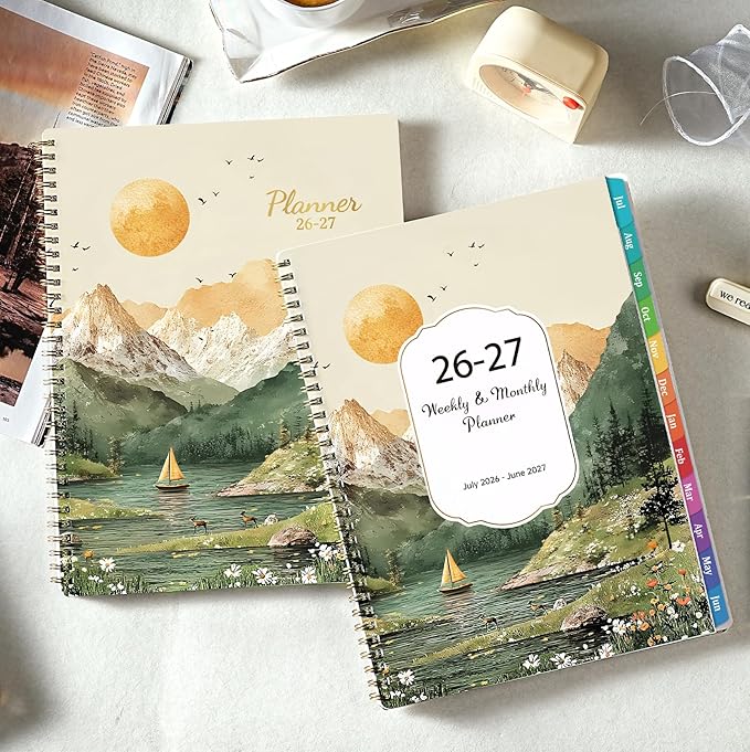 Planner 2026-2027 - Academic Planner 2026-2027 Weekly and Monthly, July 2026 - June 2027, 8.5''x11'', Weekly Monthly Planners with Printed Tabs, Inner Pocket