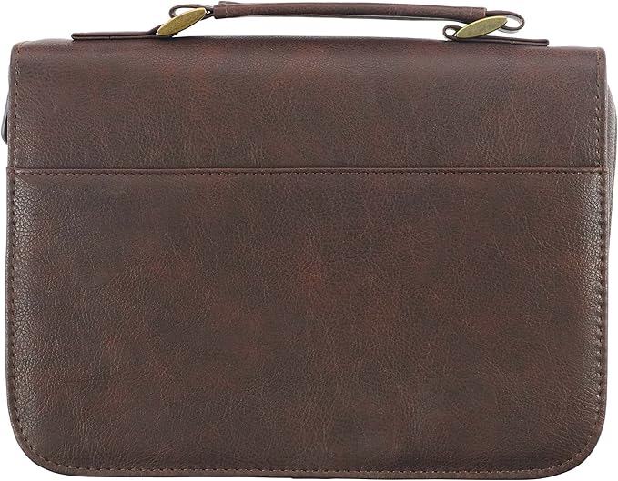Christian Art Gifts Classic Bible Cover Do Not Be Afraid Joshua 1:9 Faux Leather, Toffee/Brown, Large