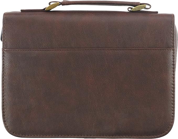 Christian Art Gifts Classic Bible Cover Do Not Be Afraid Joshua 1:9 Faux Leather, Toffee/Brown, XL