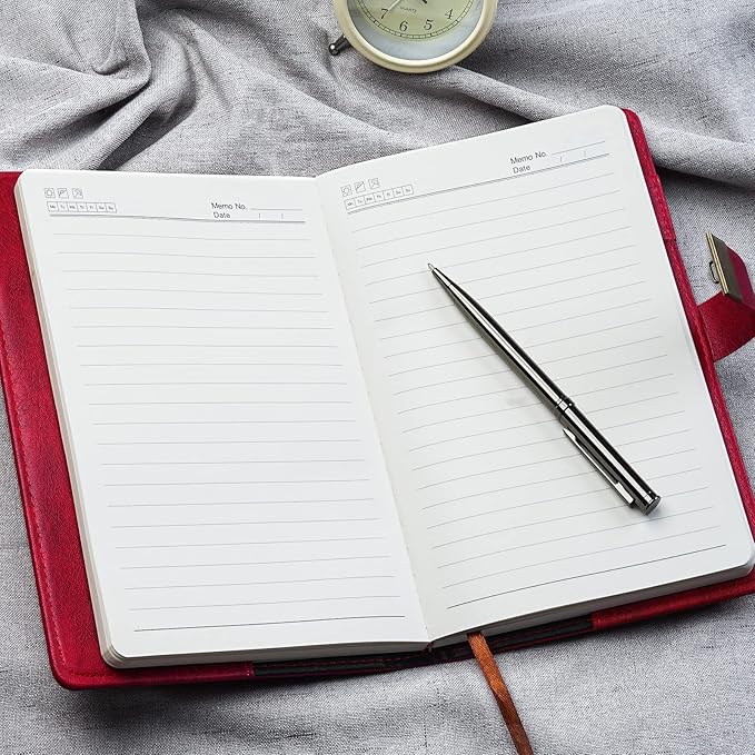 WEMATE Diary with Lock, A5 PU Leather Journal with Lock 240 Pages, Vintage Lock Journal Password Protected Notebook with Pen & Gift Box, Lock Diary Planner Organizer for Men and Women, 8.6x5.8in