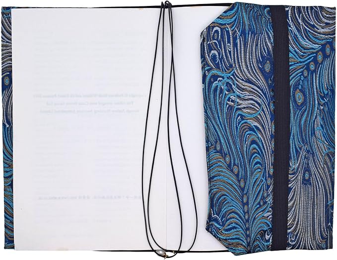 BLBMH 6.5x9.5 Bible Cover Fixed Non-Stretch Fabric Book Protector with Bookmark | Handmade Washable Sleeve for Hardcover/Paperback | Gift for Women - Feather