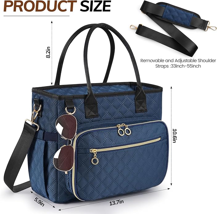 Large Bible Bag with Bible Cover Case for Women, Quilted Church Tote Bags for Bible Study Supplies, Christian Gifts for Women