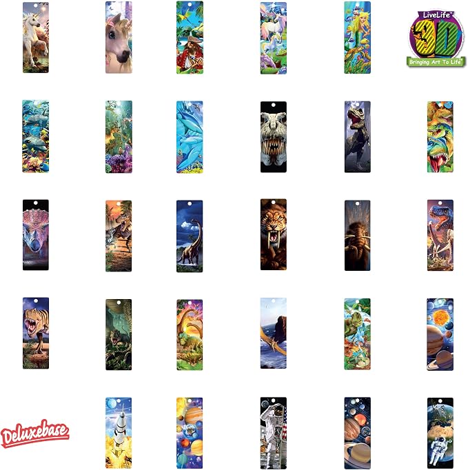 3D LiveLife Bookmark - Earth from Space from Deluxebase. Cute Lenticular Astronaut Page Marker. Astronomy Themed Accessories for Book Lovers. Small Gifts for Men, Women, Writers and Teachers.