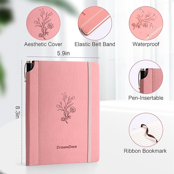 2026 Planner，Undated Weekly Planner Undated A5 Week Plan Notepad 5.5'' X 8.1'' Weekly Agenda Weekly To Do List Planner Notebook With Goal & Habit Tracker Organizer Perfect For Office Home School Supplies Vegan Leather Hardcover (floral -pink)