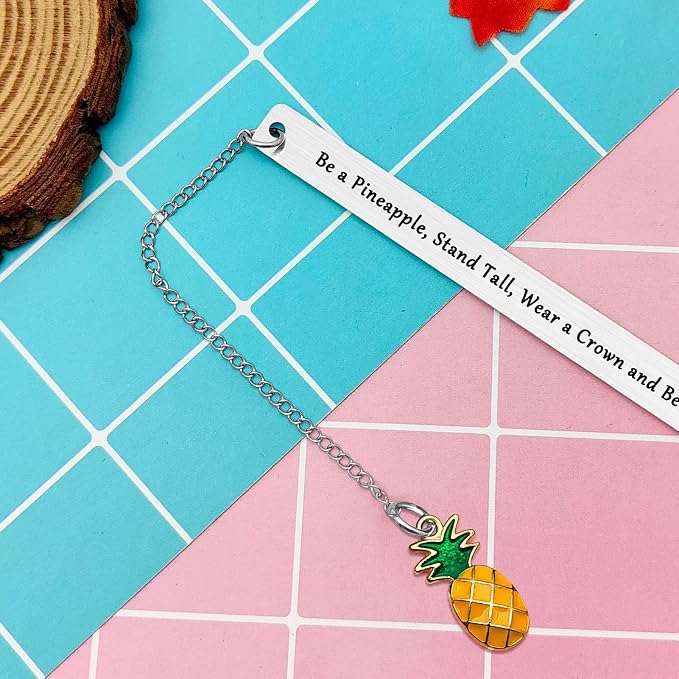 Inspirational Bookmark for Women Pineapple Gift for Women Encouragement Gifts for Daughter Sister Friend Pineapple Birthday Gifts for Women Bookmarks Gifts for Women Booklover