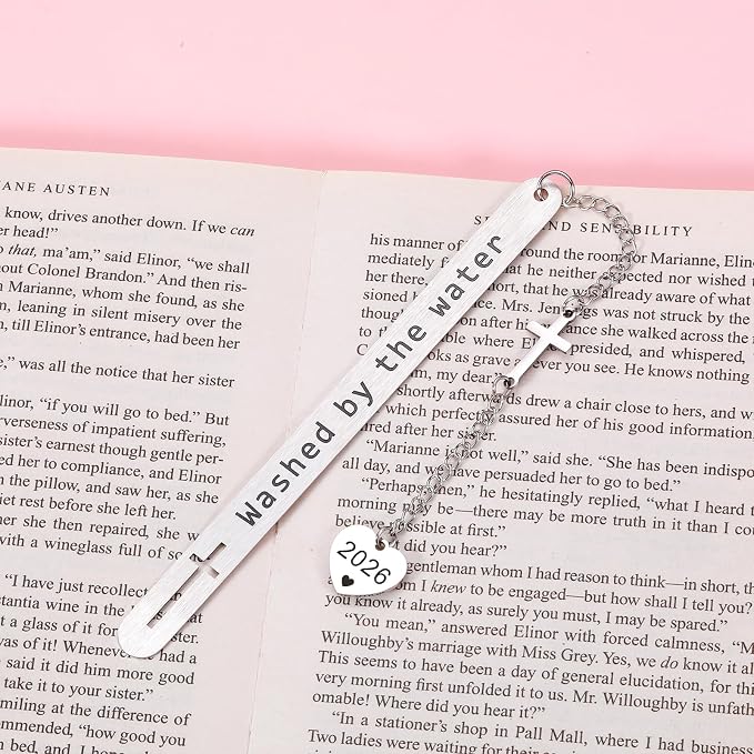 Baptism Gifts for Girls Boys 2026 Christian Bookmark for Teens Confirmation First Communion Christening Gift for Goddaughter Godson Godchild Baby Girl Baptism Gifts for Women Adult
