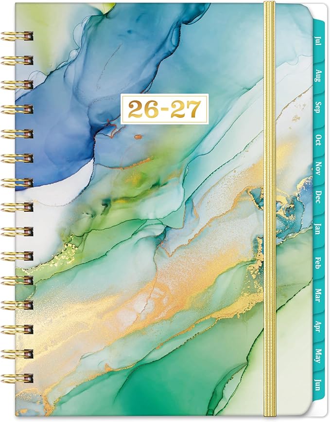 Planner 2026-2027 - 2026-2027 Planner, Jul. 2026 - Jun. 2027, 26-27 Planners Weekly and Monthly, Calendar Planner, 6.3" x 8.4", Tabs, Hardcover, Back Pocket