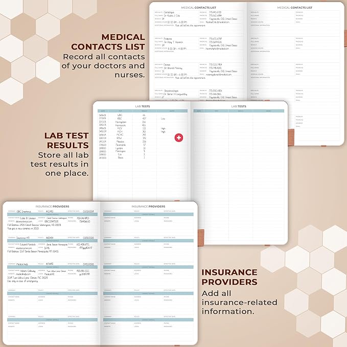 Clever Fox Large Medical Planner 12-Month – Medical Notebook, Health Diary, Wellness Journal to Track Health – 12 Months, 7x10.5″ (Rose Gold)