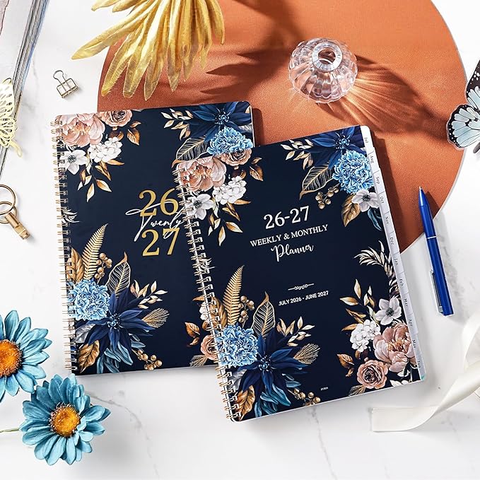 Planner 2026-2027 - 9" x 11", 2026-2027 Planner Weekly & Monthly from JUN.2026 to JUL.2027, Academic Planner 26-27 with Sturdy Cover, Twin-wire Binding, Premium Paper, Monthly Tabs