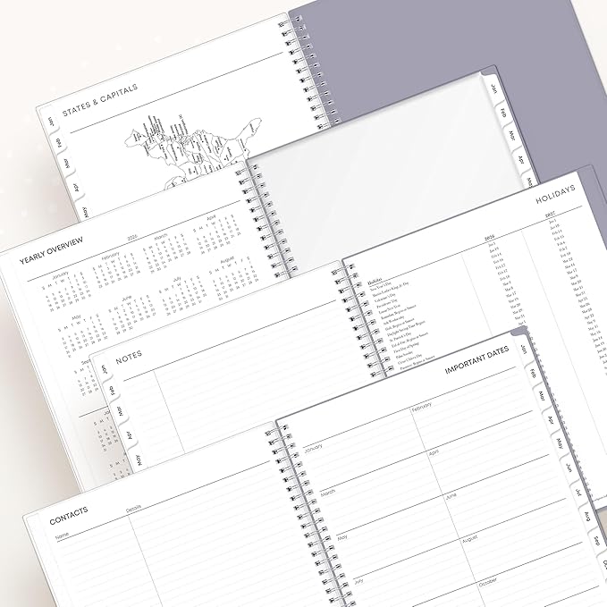 Blue Sky 2026 Weekly and Monthly Planner Calendar, January 2026 - December 2026, 8.5" x 11", Clear Pocket Cover, Laminated Tabs, Durable Twin Wire Binding, Storage Pocket, Laila