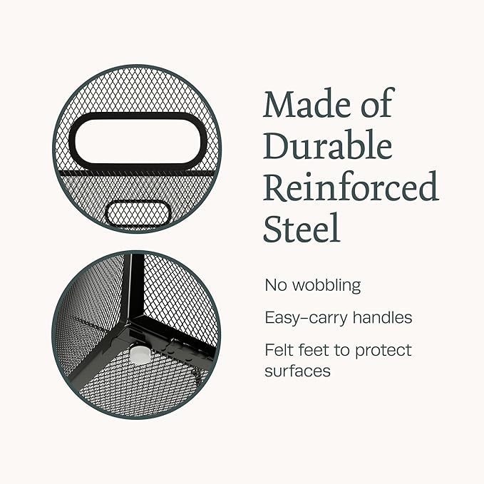 2 Pack Hanging File Box - Stackable Mesh File Folder Organizer with Handles, Fits Letter Size, Compatible with Kallax, Durable Metal File Organizer for Home Office Storage - 13.9"x12.3"x11.1"