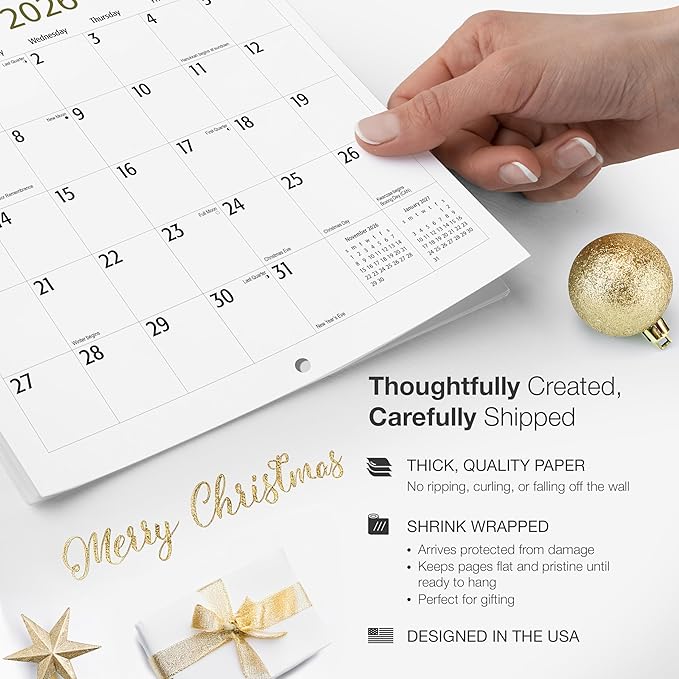 RED EMBER Select - Ireland 2026 Wall Calendar 12 Month | 12" x 24" Open | Thick & Sturdy Paper | Giftable | Irish Europe Travel Calendar 2026