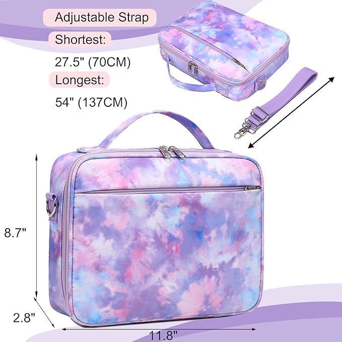 Jumpopack Bible Cover Case for Women Grils Bible Cover with Shoulder Strap Bible Case for Bible Study Accessories-Ideal Gift for Women and Girls（Purple）