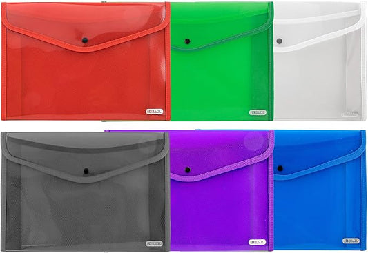 BAZIC Products V-Flap A4/Letter Size Document Holder, for Documents Office School, Set of 6