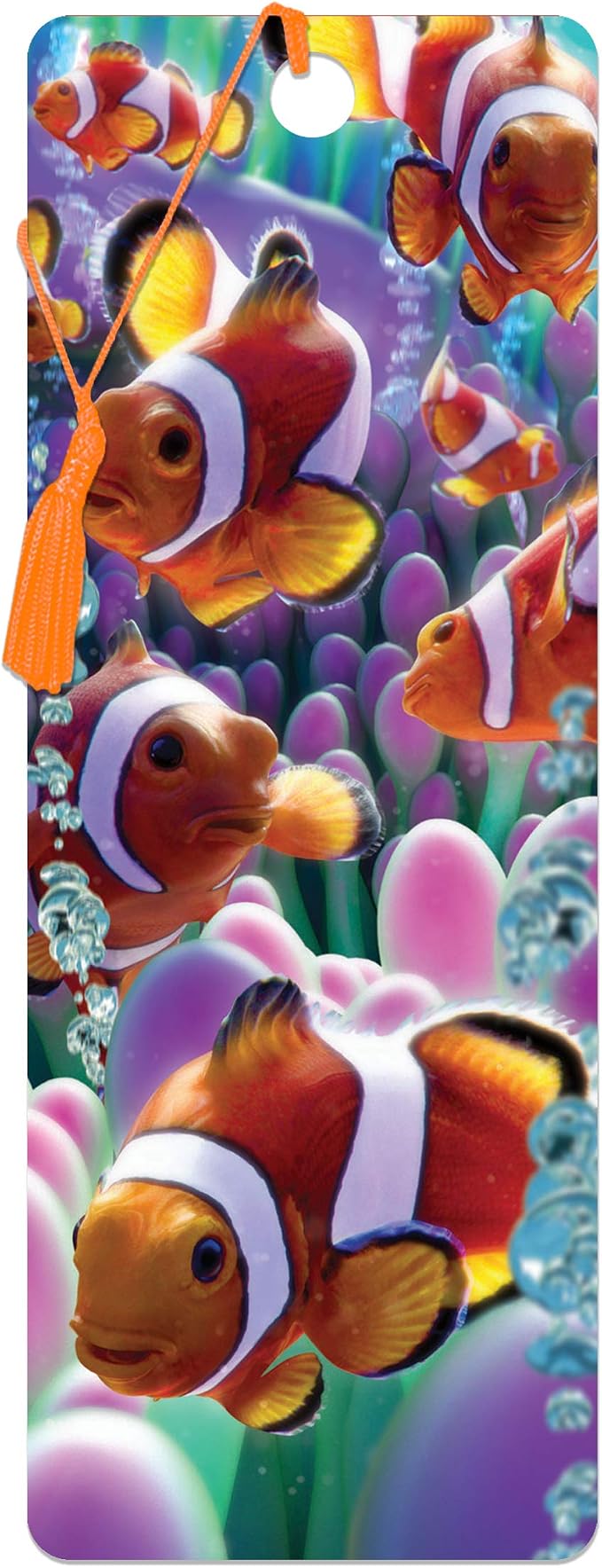 3D LiveLife Bookmark - Clown Fish from Deluxebase. Cute Lenticular Fish Page Marker. Animal Themed Accessories for Book Lovers. Small Gifts for Men, Women, Writers and Teachers.