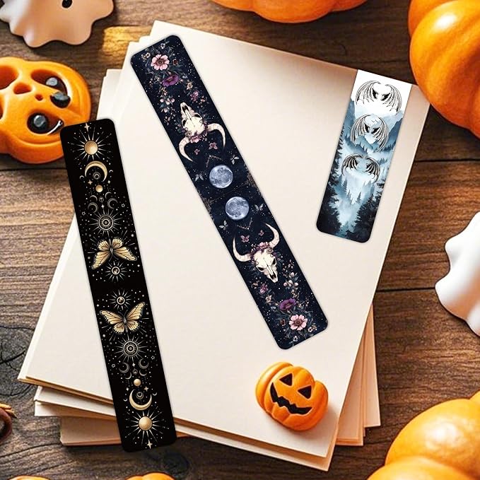 Gothic Romance Magnetic Bookmarks: 30 Pcs Witchy Dragon Moon Book Mark Clips, Fantasy Dark Academia Reading Accessories for Women Teens, Occult Gifts for Book Lovers