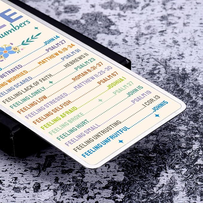 Confirmation Gifts for Teen Girls First Communion Gifts for Girls Bible Emergency Numbers Bookmark for Women Her Christian Baptism Bible Accessories Bible Study Religious Catholic Bookmark for Women