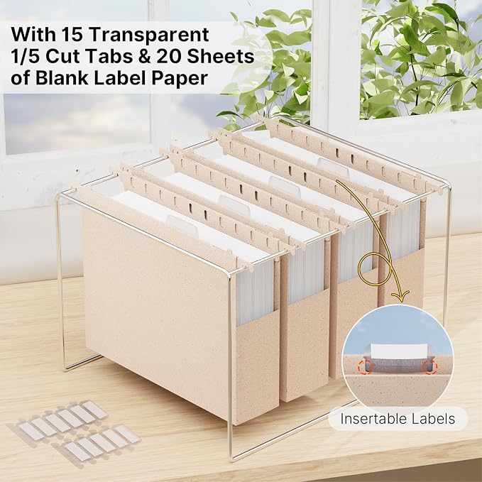 XINGIA Plastic Hanging File Folders Letter Size, Heavy Duty 2" Expansion, 12 Pack Reinforced Hanging Folders with Adjustable Tab for Bulk Files/Medical Charts, Ideal School Classroom Office Supplies