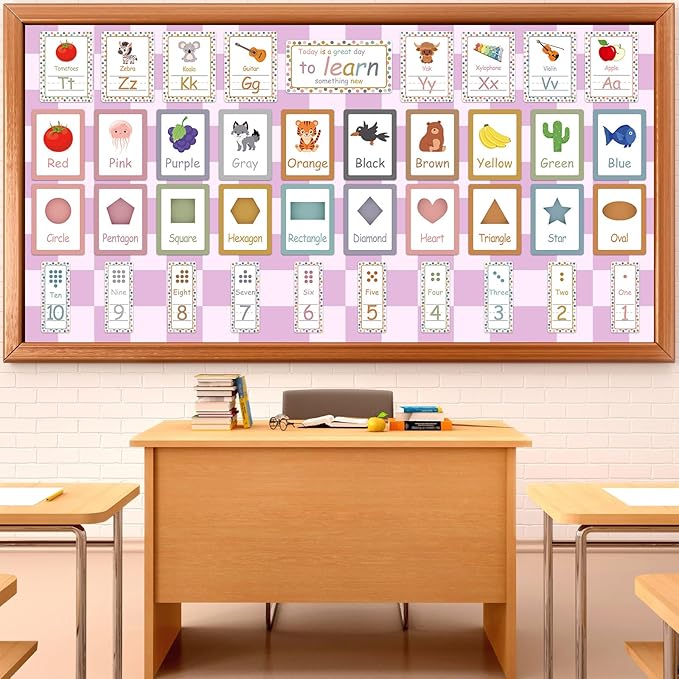 Purple Checked Bulletin Board Paper Roll Retro Pastel Purple Bulletin Board Background Back to School Classroom Decor Poster for Art Craft DIY Project Home Office Girls Party Supplies 17.7in x 20ft