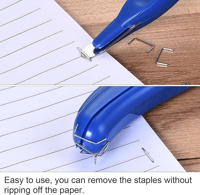MECCANIXITY Staple Remover Tools, Magnetic Staplers Puller for Office Home Desktop Accessory, Blue