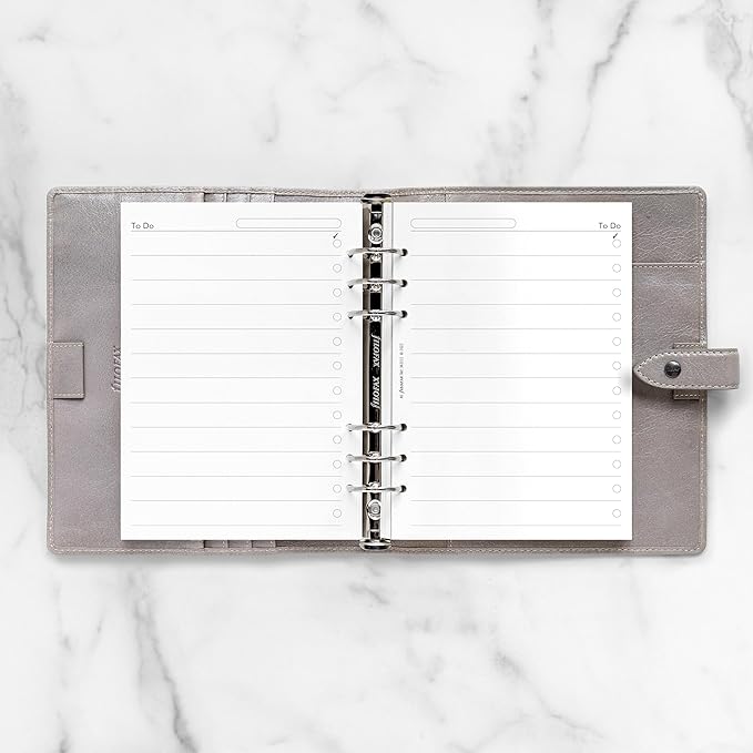 Filofax Calendar Diary Refill, A5 Size, One Day on One Page with Appointments, Business Diary, White Paper, English, 2025 (C68519-25)