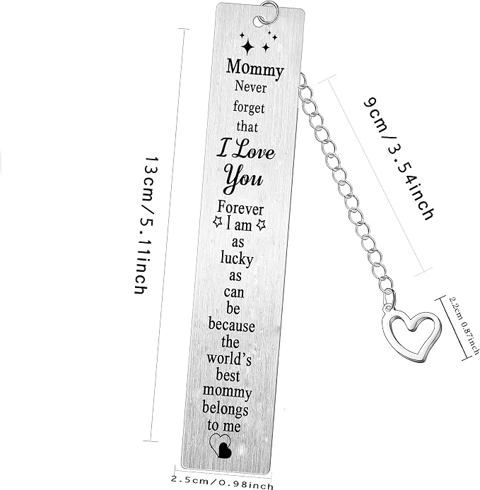 Mommy Bookmarks Gifts Mom Mothers Day Birthday Christmas Gifts from Daughter Son Mother Book Lover Present I Love You Mommy Bookmark