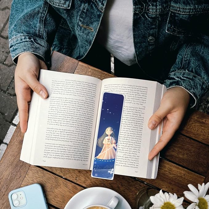 50pcs Bookmark Laminating Pouches, 8.27x2in Hot Laminating Pouches 4.9 Mils Clear Bookmark Sleeves Plastic Thermal Laminating Pockets for Book Lovers Nature Lovers