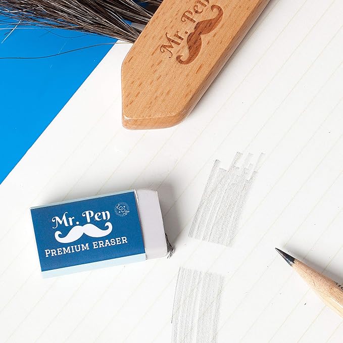 Mr. Pen- White Pencil Eraser, 24 Pack, Large Latex Free Vinyl Block Erasers Bulk for School, Office, Art Sketching, Homework, Exams, Clean Smudge-Free Correction